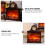 Fireplace Lamp Coffee Color Plastic 39x11.8in USB Powered 1 3