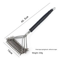 Barbecue Accessorie Grill BBQ Brush Stainless Steel Wire Bristles Clean Brushes Non-Stick Stains Grease Kitchen BBQ Tool