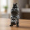 Hippo yoga master resin figurine 3D printed desktop decor 2