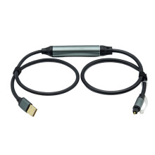 USB-A-auf-TOSLINK-Optisches Audiokabel SPDIF-Digital-Audioadapter für PC, Laptop und Smartphone