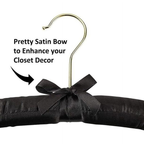 43 cm svarta vadderade galgar i satin (6-pack) 1