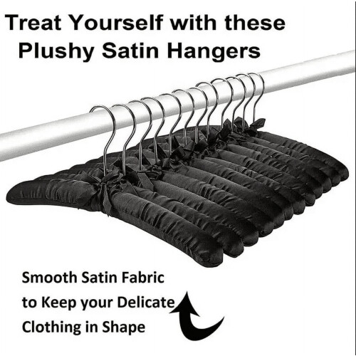 43 cm svarta vadderade galgar i satin (6-pack) 2