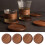 Set di 4 sottobicchieri in legno 2