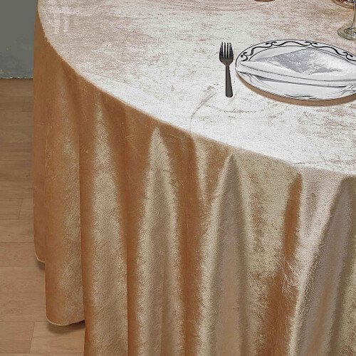 Rund polyesterduk 355 cm champagne 1