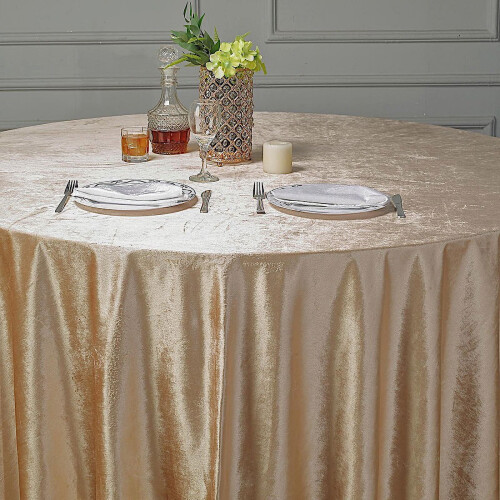 Rund polyesterduk 355 cm champagne 2