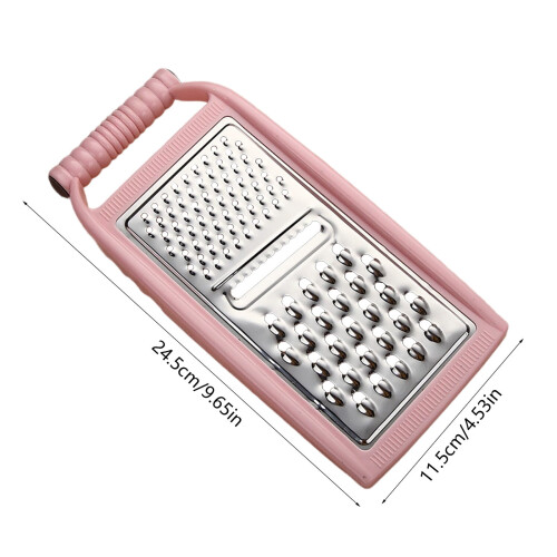Edelstahl-3-in-1-Reibe mit rundem Griff 1