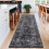Black Kitchen Runner Rug Washable Non-Slip 2 ft x 8 ft 2