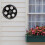 Retro sort jernfilmspole vægdekoration 28x28cm 3