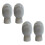 4Pcs Grey Silicone Drum Stick Caps for Silent Practice Sessions 4