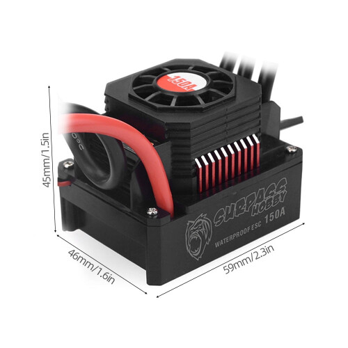150A Harjaton ESC Vedenpitävä 1/8RC-autoon 2