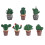 Αυτοκόλλητα Ψυγείου με Ρητίνη Cactus, Διακόσμηση Κουζίνας, 7 τεμάχια 4