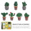 Αυτοκόλλητα Ψυγείου με Ρητίνη Cactus, Διακόσμηση Κουζίνας, 7 τεμάχια 8