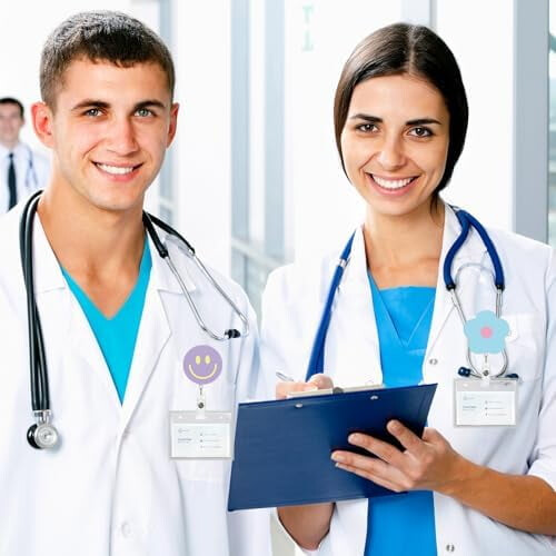 8 τεμάχια παστέλ μακαρόν με λουλούδι και χαμόγελο, καρούλια με κλιπ, 1