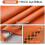 Orange duk med linneeffekt 132 x 182 cm 3