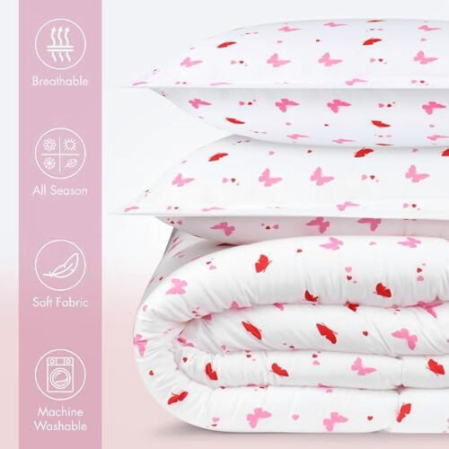 Ensemble de couette licorne pour enfant, taille simple 1