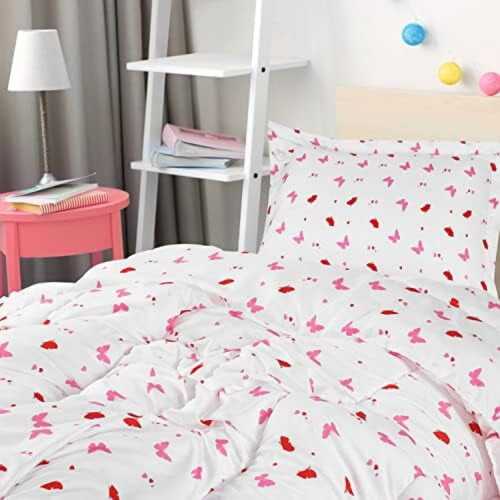 Ensemble de couette licorne pour enfant, taille simple 2