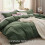 Set copripiumino matrimoniale verde oliva (3 pezzi) 2