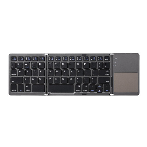 Suzicca Wireless Keyboard Folding Keyboard Portable Ultra Slim Keyboard with Touchpad for Windows/Android/iOS 1