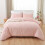 Σετ παπλωμάτων Queen Pink Boho Chevron 3 τεμάχια 3