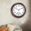 Silent Retro Wall Clock 30cm with Thermometer 3