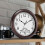 Silent Retro Wall Clock 30cm with Thermometer 4