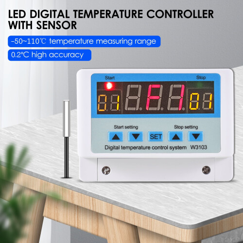 Με 30A/DC24V LED ψηφιακό ελεγκτή θερμοκρασίας, έξυπνο θερμοστάτη, σύστημα ελέγχου 2