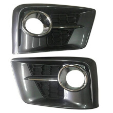 1 Pair Left Right Front Bumper Fog Light Cover Trim Fit for LX570 2013 2014 2015