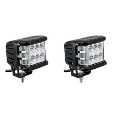 2X Auto Triple Side Lighted Work Light Dome Light Burst Flashing Light Headlight Spotlight Strobe Light D