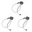 3Pc 5-12V Bathroom Mirror  Touch- Sensor for LED Light Mirror Headlight Two Colors 1