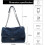 Borsa a tracolla in denim da donna, pochette, 1 pezzo 3