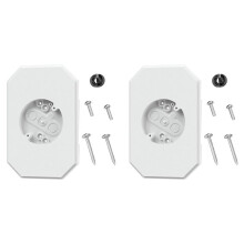 2X Siding Mounting Kit,8141DBL Outdoor Light Mounting Block,Siding Mounting Plate for Lap Double and 4 Inch Siding White