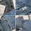 Borsa a tracolla in denim da donna, pochette, 1 pezzo 4