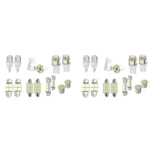 28Pcs LED Interior Package Kit for T10 36mm Dome License Plate Lights White Parking Lights Bulb Auto Door Lamp