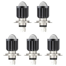 5X H4 LED Spotlight Small Light Bulb LED Motorcycle Modified Headlight Integrated Two-Color Headlight Accessories