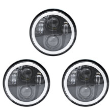 3st 5,75 LED-Strålkastare, 5-3/4 Motorcykelstrålkastare med Vit Halo DRL för Sportster Iron 883 Dyna Street Bob