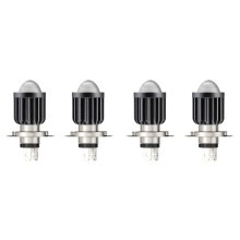 4X H4 LED Spotlight Small Light Bulb LED Motorcycle Modified Headlight Integrated Two-Color Headlight Accessories