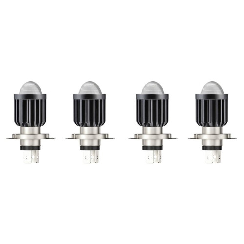 4X H4 LED Spotlight Small Light Bulb LED Motorcycle Modified Headlight Integrated Two-Color Headlight Accessories