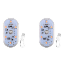 2X 6LED Car Touch Lights Rechargeable Car Interior Dome Light Roof Ceiling Reading Lamps Trunk Magnetic Lamp,D
