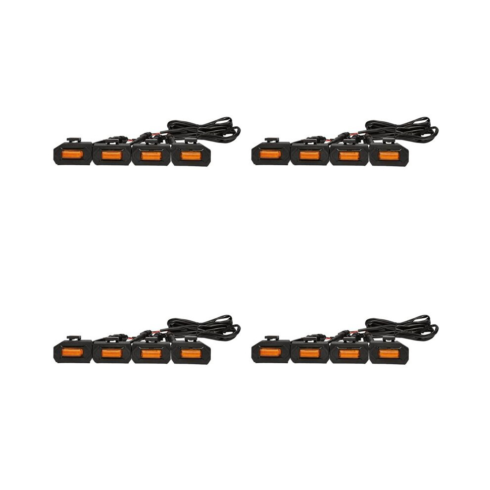 16Pcs Led Front Grill Lights For Tacoma Raptor Trd Off Road Sport 2020 2021 External Grille Lamps, Amber/Light 4712273226631