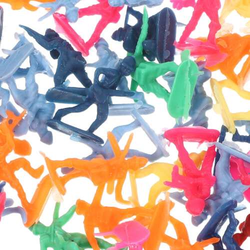 50 stuks plastic soldaatjes in diverse kleuren 2