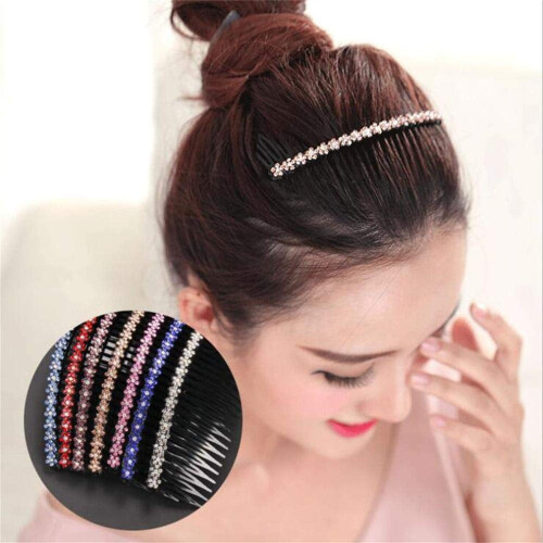 Conjunto de 5 presilhas de cabelo com strass para mulheres e meninas. 2