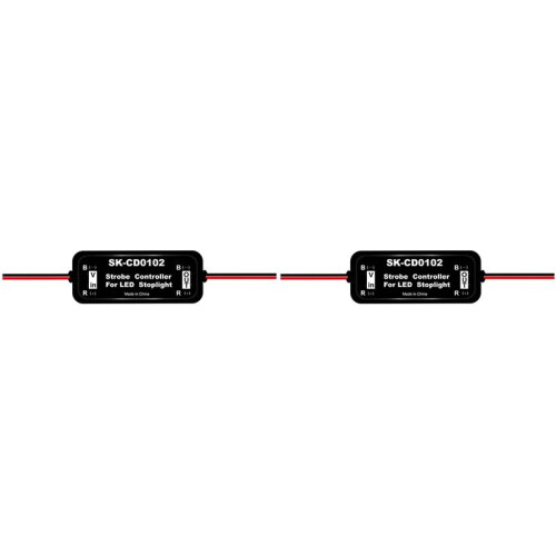 2X Strobe Controller Brake Light Flasher Module for Car LED Brake Stop Light Lamp 12V-16V LED Flash Tail Stop, SK-CD0102