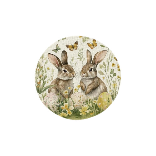Runde Oster-Tischsets aus Polyester, 40 cm 1