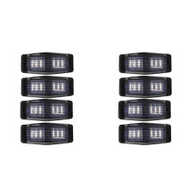 8 Stück Getönte Weiße Frontgrillleuchte LED-Begrenzungsleuchte für für LKW Doppelbrenner Kontrollleuchte