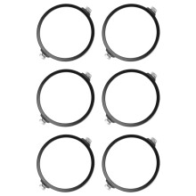 6X Universele Zwarte 5.75 Inch Aluminium Ronde Koplamp Behuizing Koplamp Trim Ring Beugel Motorfietsen