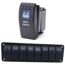 Car Boat Carling Dual LED Back Light Rocker & 8 Gang 2LED Light Rocker Panel Circuit Breaker 12V Boat