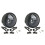 2X Motocicleta Cafe Racer Bobber 6,5 Polegadas LED Espiral Branco Suporte de Montagem Lateral 1