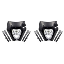 2X Motorcycle Light Lamp Off Road Headlight Mask for 125 150 250 300 350 450 500 EXC XCW EXC-F 2017 2018 Black