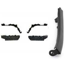 4 Pieces Efront Headlights and Bumper Brackets Set for 2007-2011 Crv & 1x Front Bumper Wheel Molding Trim