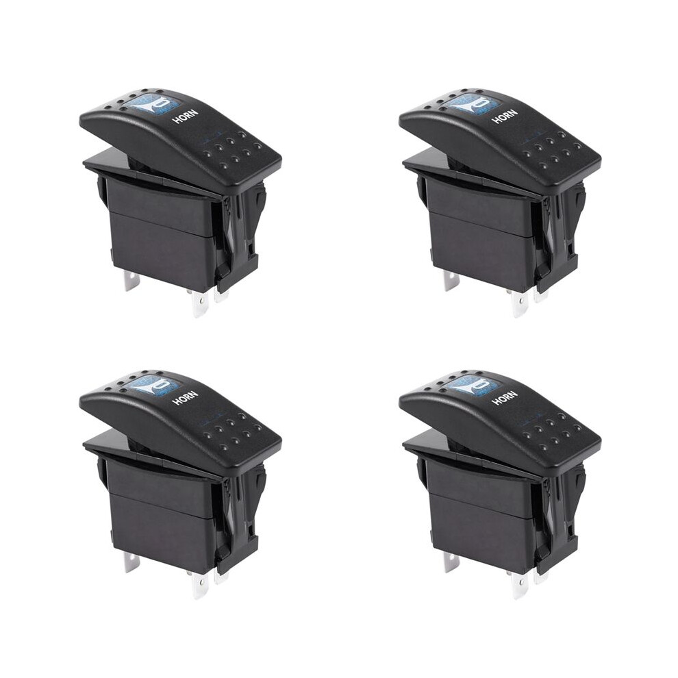 4X Horn Pattern Led 12V/20A 24V/10A 5-Pin Rocker Toggle Car Boat Light 6034264383689